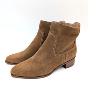 Cole Haan Naia Suede Ankle Heel Booties Women's Brown Size US7.5B EU38